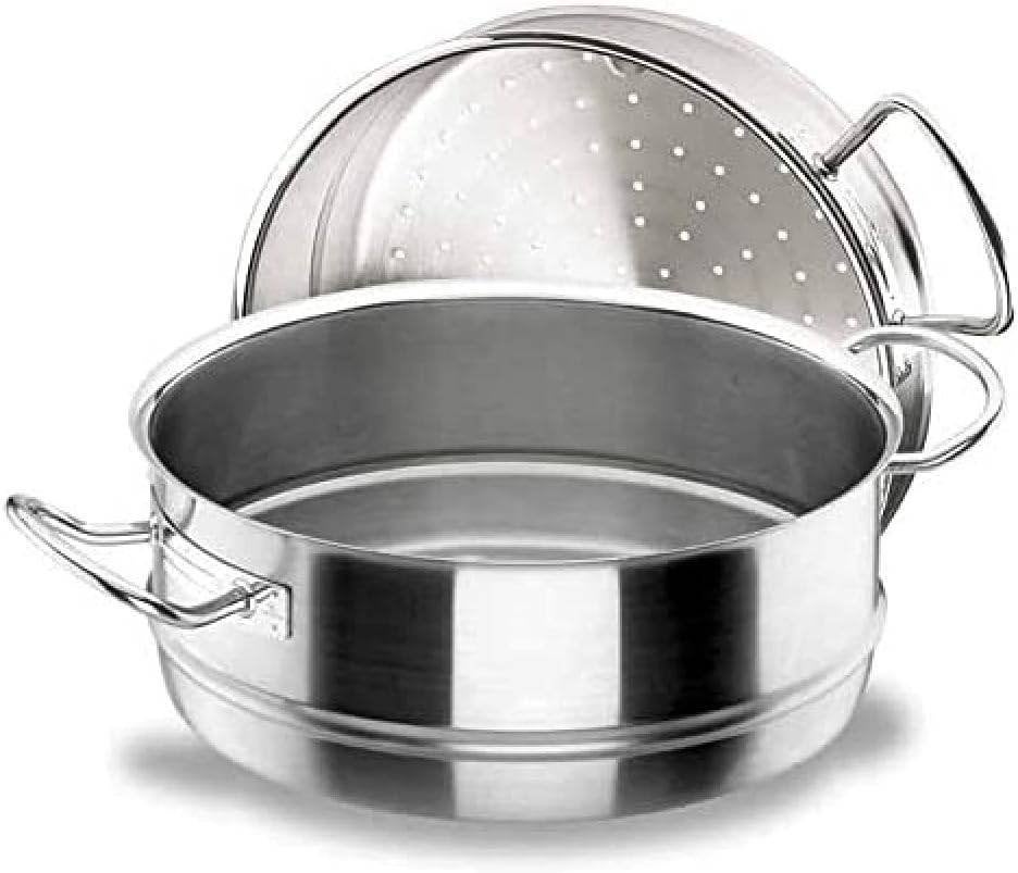 Stoominzet - stoompan 28cm RVS | Lacor Chef-Classic | Nieuw, Inox, Overige typen, Nieuw, Ophalen of Verzenden