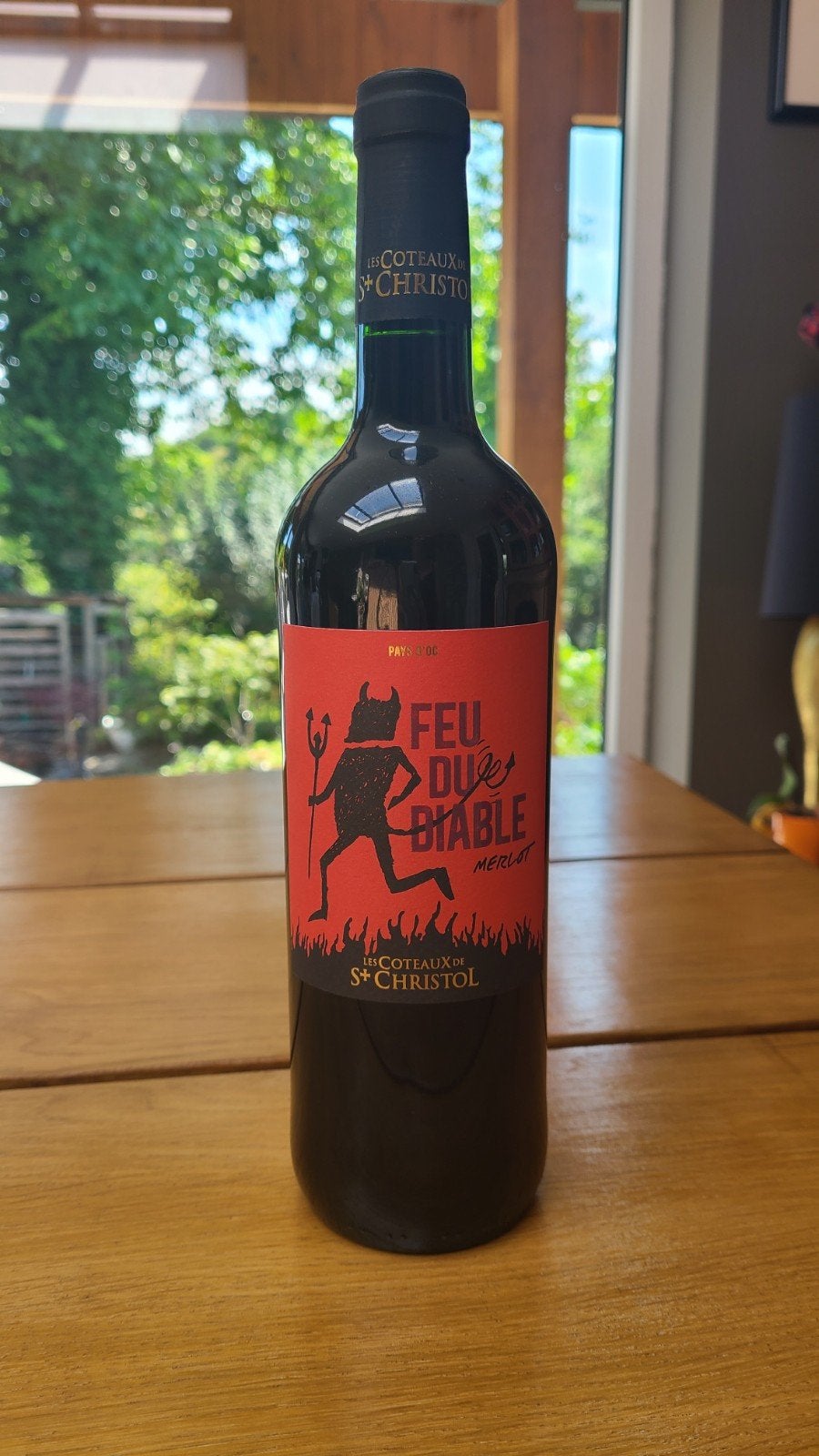 Vin rouge Feu du Diable - Les Coteaux de St Christol, Collections, Enlèvement, Vin rouge