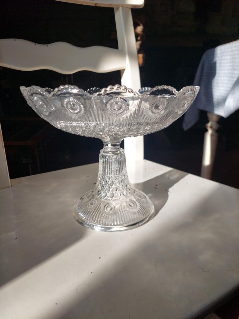 Compotemaker van Val Saint Lambert, schaal van gegoten glas, Ophalen of Verzenden
