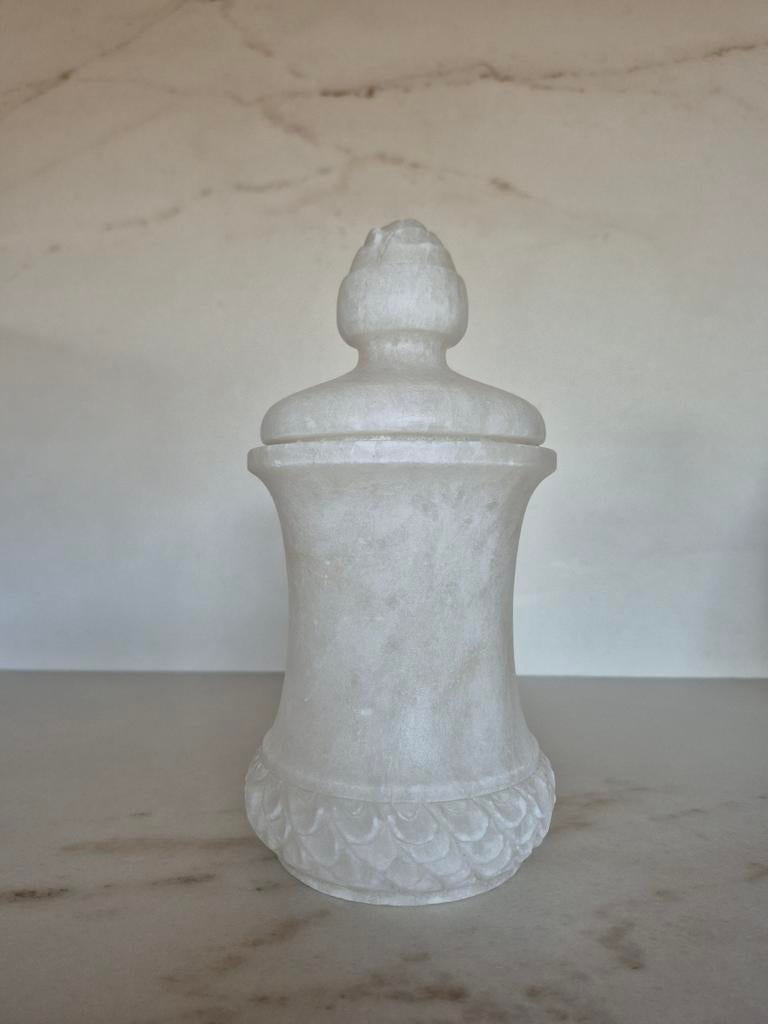 Apothekerspot in albast, Huis en Inrichting, Ophalen of Verzenden