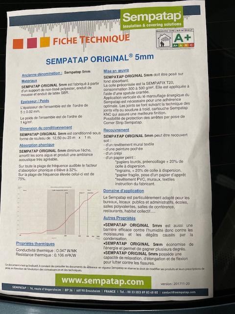 SEMPATAP ORIGINELE 5MM AKOESTISCHE ISOLATIE, Doe-het-zelf en Bouw, Isolatie en Afdichting, Overige materialen, Nieuw, 15 m² of meer