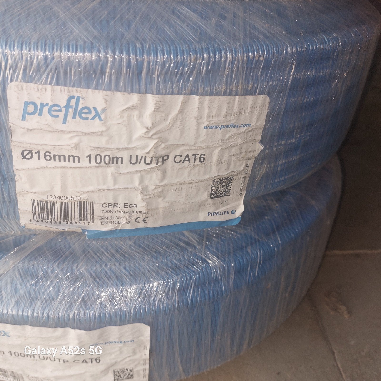 Preflex utp Cat6, Ophalen