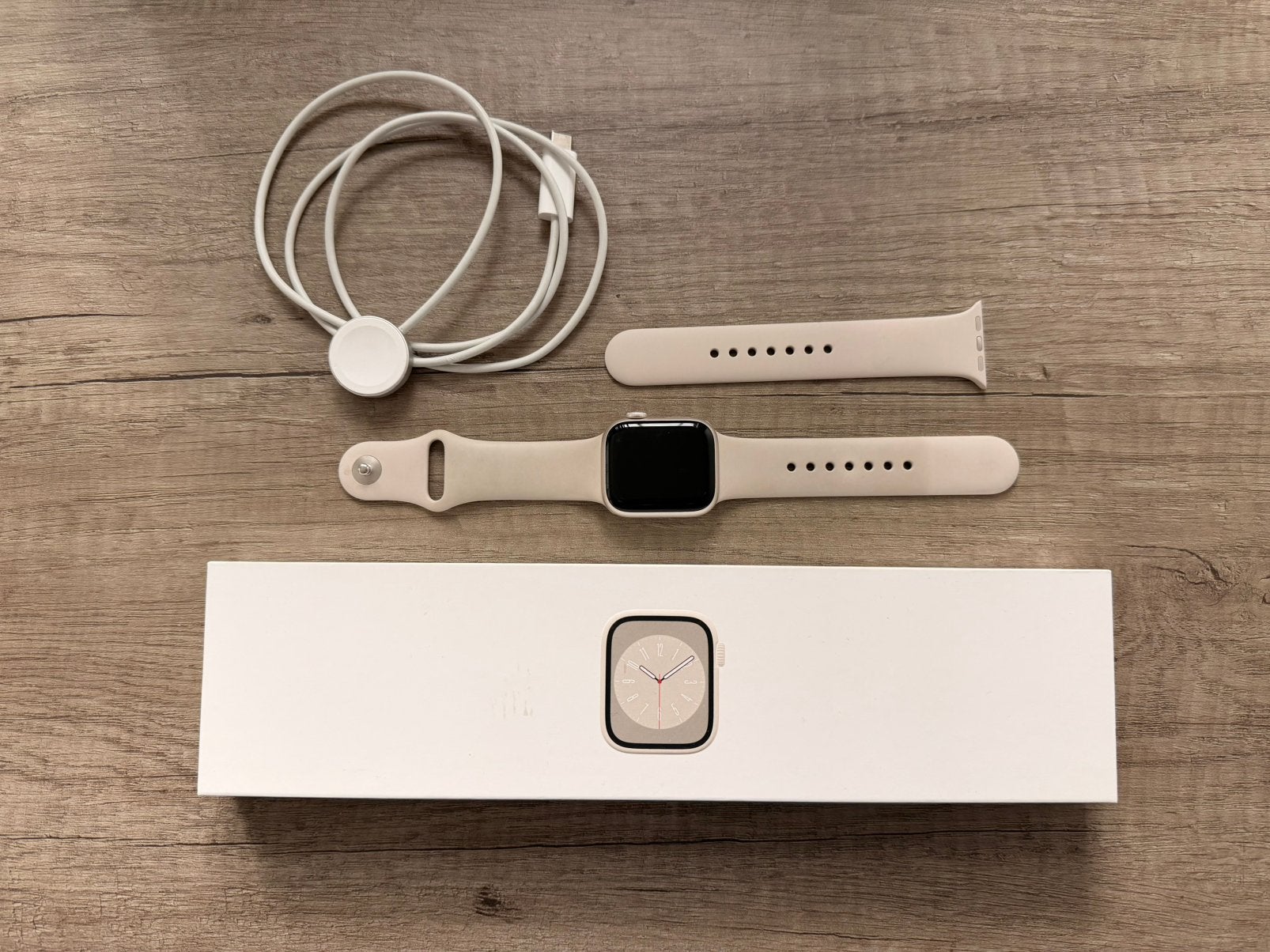 Apple Watch serie 8 41mm maat S-M beige, Enlèvement, Comme neuf
