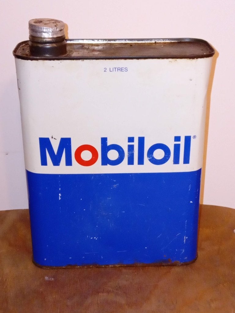 bidon d'huile Mobiloil vintage, Collections, Enlèvement ou Envoi, Utilisé