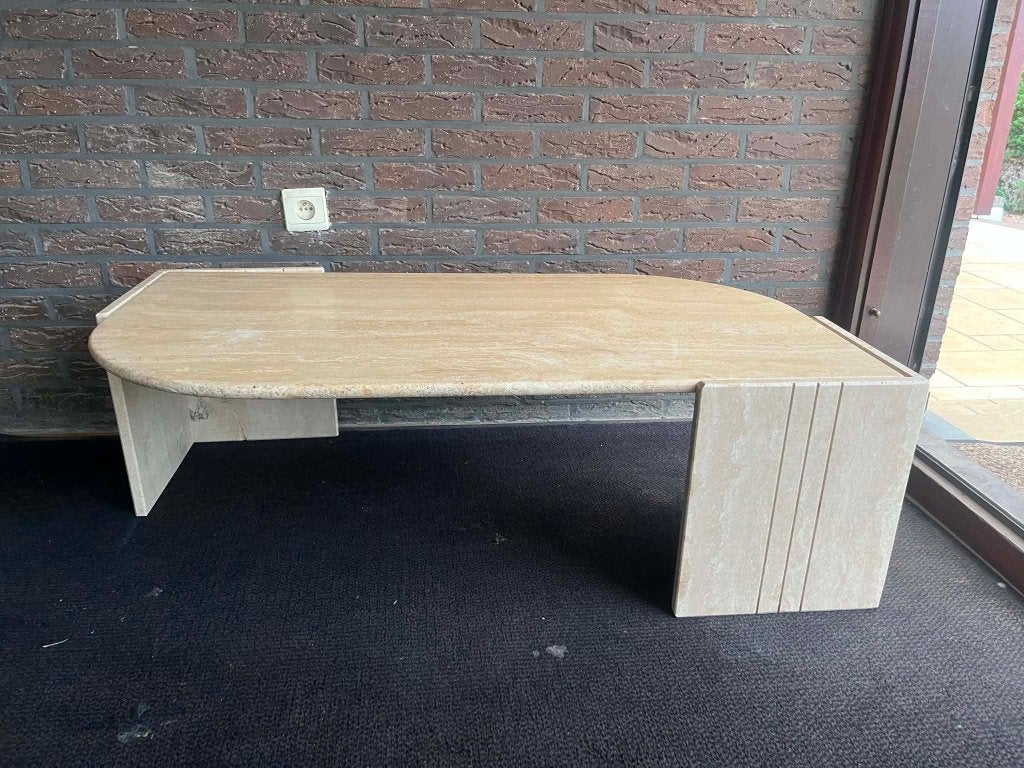 Table basse en travertin, Maison & Meubles, Enlèvement ou Envoi