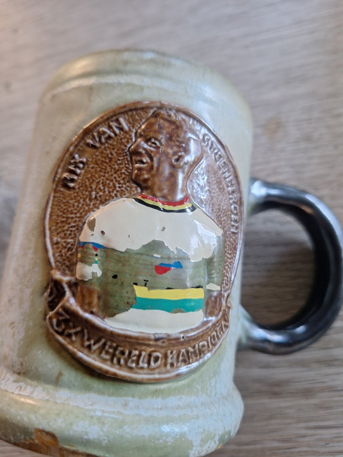 Rik Van steenbergen , vintage bierglas, Verzamelen, Ophalen of Verzenden