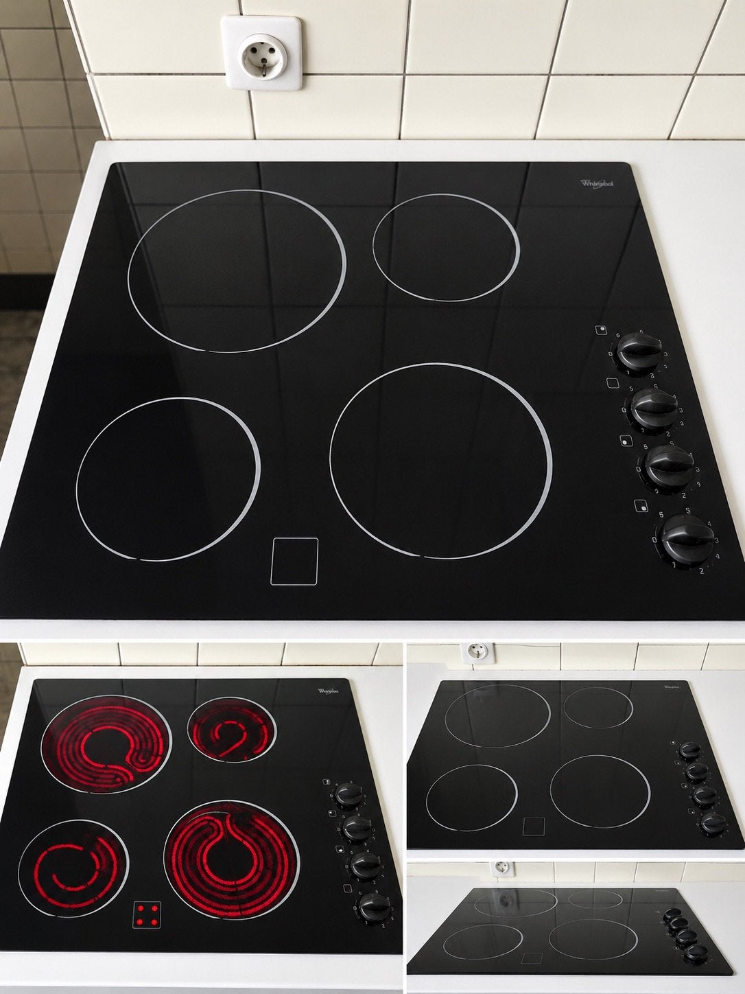 Plaque vitrocéramique Whirlpool – 4 foyers, Electroménager, 4 zones de cuisson, Enlèvement, Utilisé, Encastré