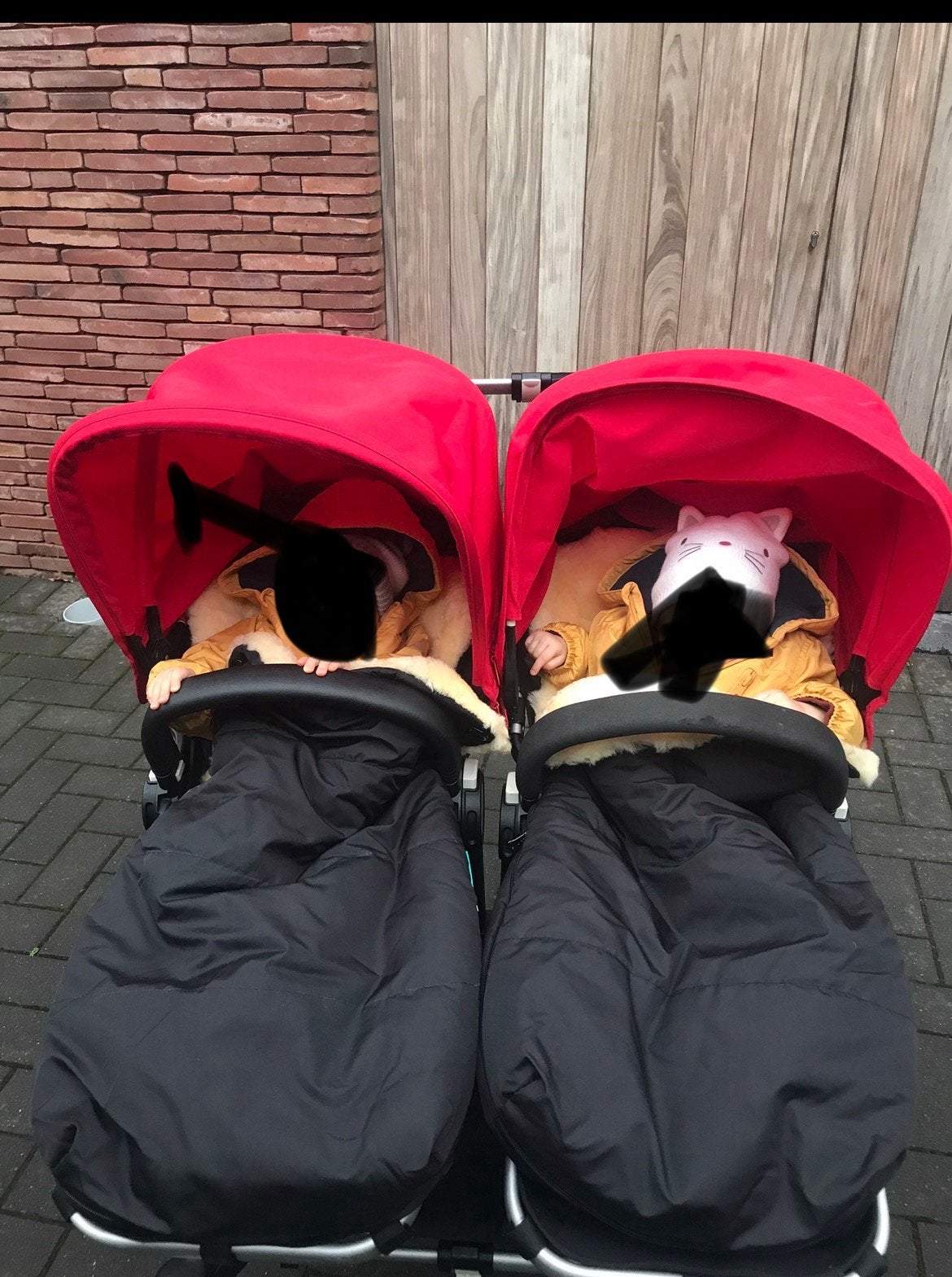 Bugaboo tweeling buggy, Ophalen, Gebruikt, Kinderwagen of Buggy