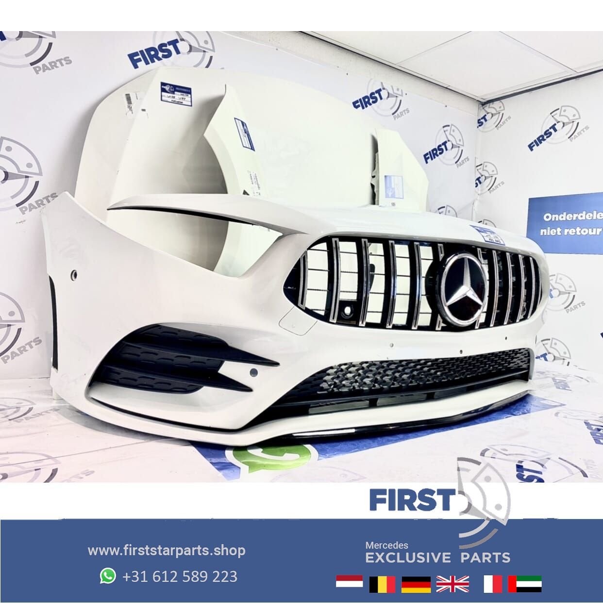 W177 AMG VOORKOP WIT Mercedes A KLASSE 2018-2022 FRONT origi, Auto-onderdelen, Gebruikt, -, Voor, Ophalen of Verzenden
