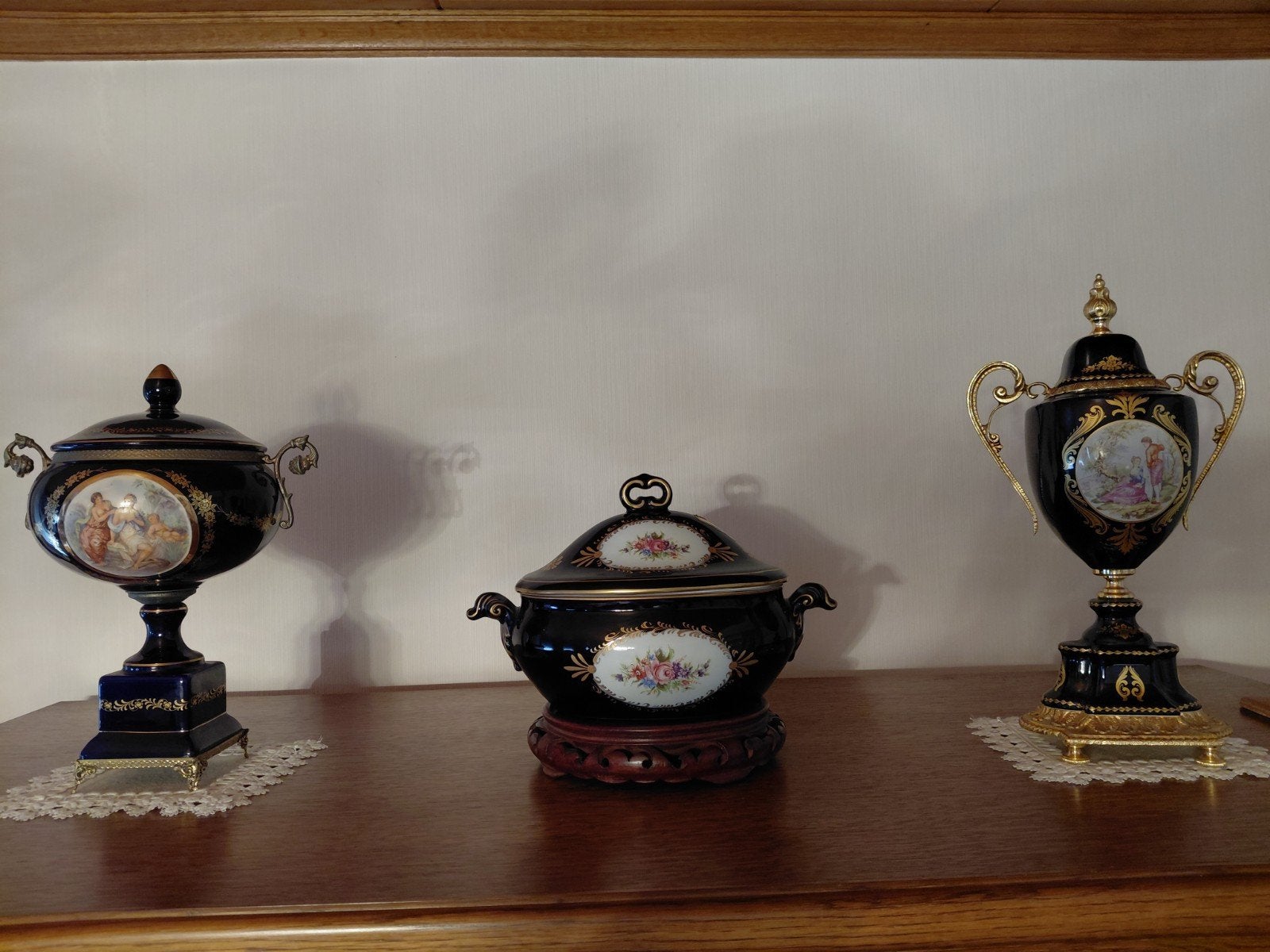 set van 3 antieken vazen porselein limoges, Antiek en Kunst, Ophalen