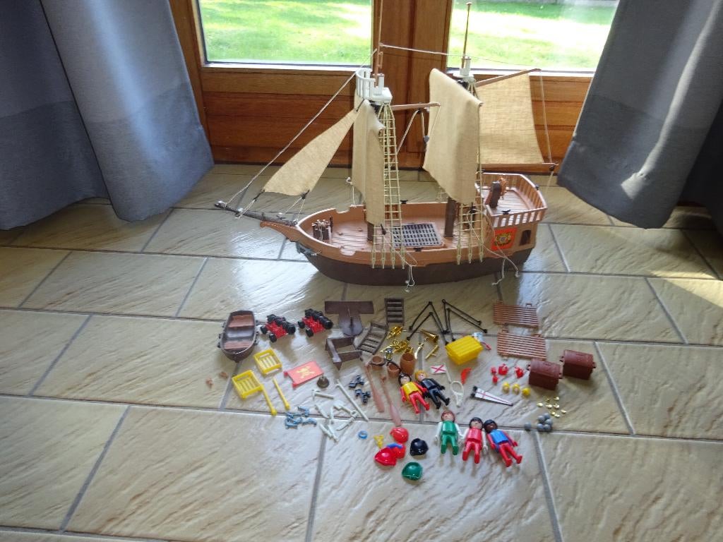 Playmobil vintage piratenboot, Kinderen en Baby's, Speelgoed | Playmobil, Ophalen of Verzenden, Zo goed als nieuw, Complete set