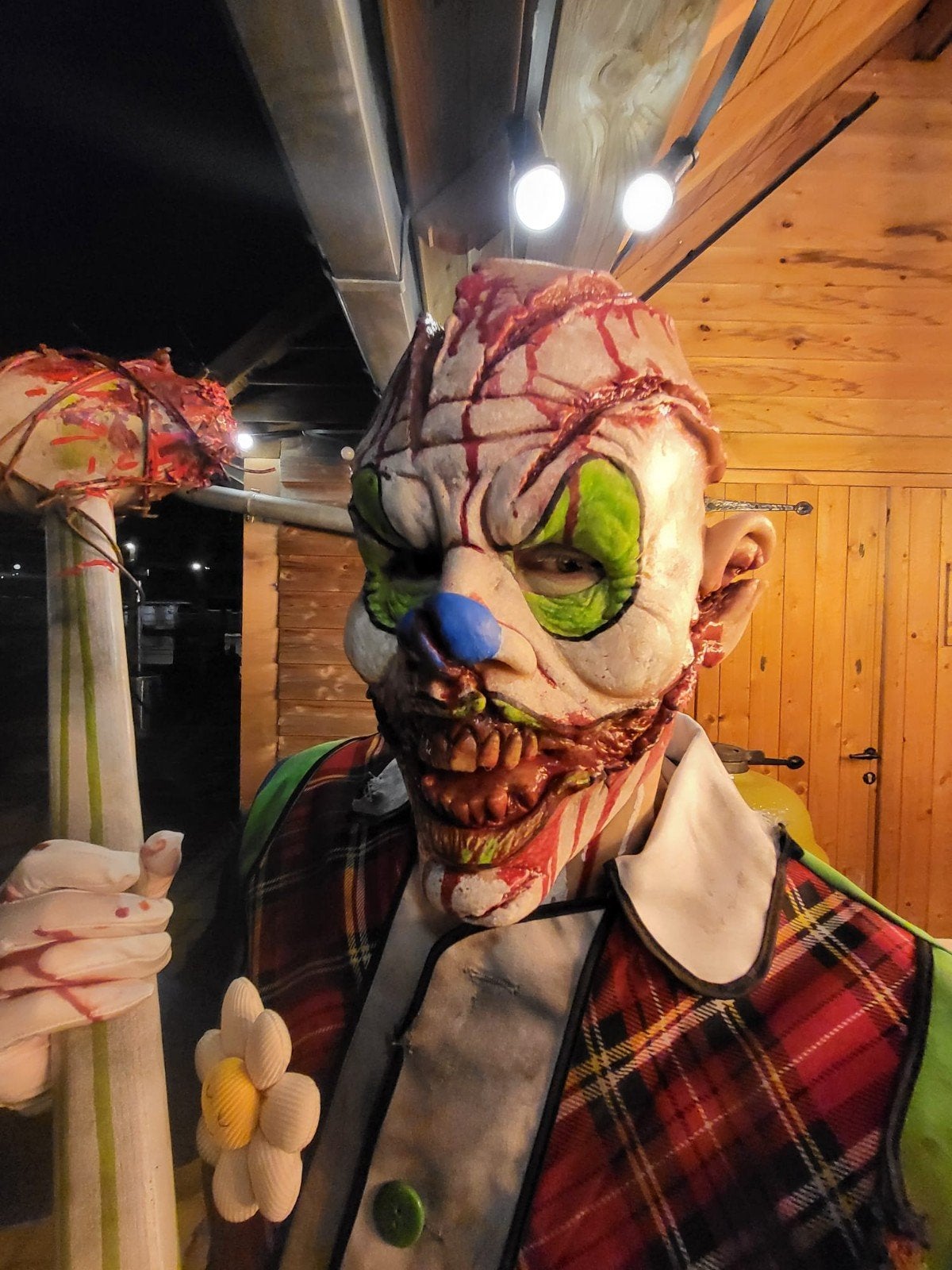 Halloween Slasher Killerclown costume, Ophalen of Verzenden, Zo goed als nieuw, Toneelattributen of Onderdelen