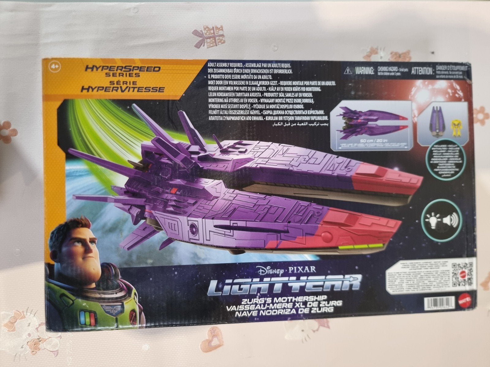 Disney Pixar Lightyear Zurg’s Mothership 50 cm – Mattel Hype, Kinderen en Baby's, Ophalen of Verzenden, Null, Null, Null
