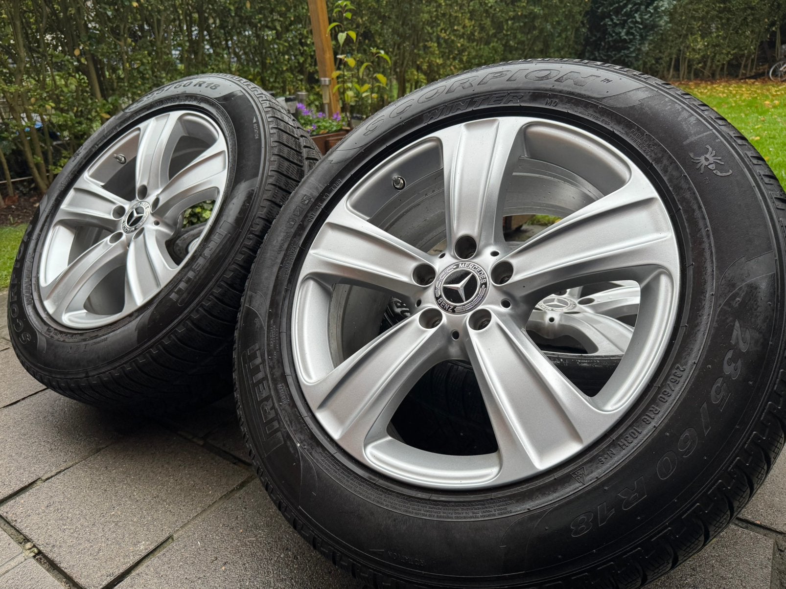 Jantes origine Mercedes GLC avec pneus hiver 235/60/18 MO, Enlèvement, Pneus hiver, Pneu(s)