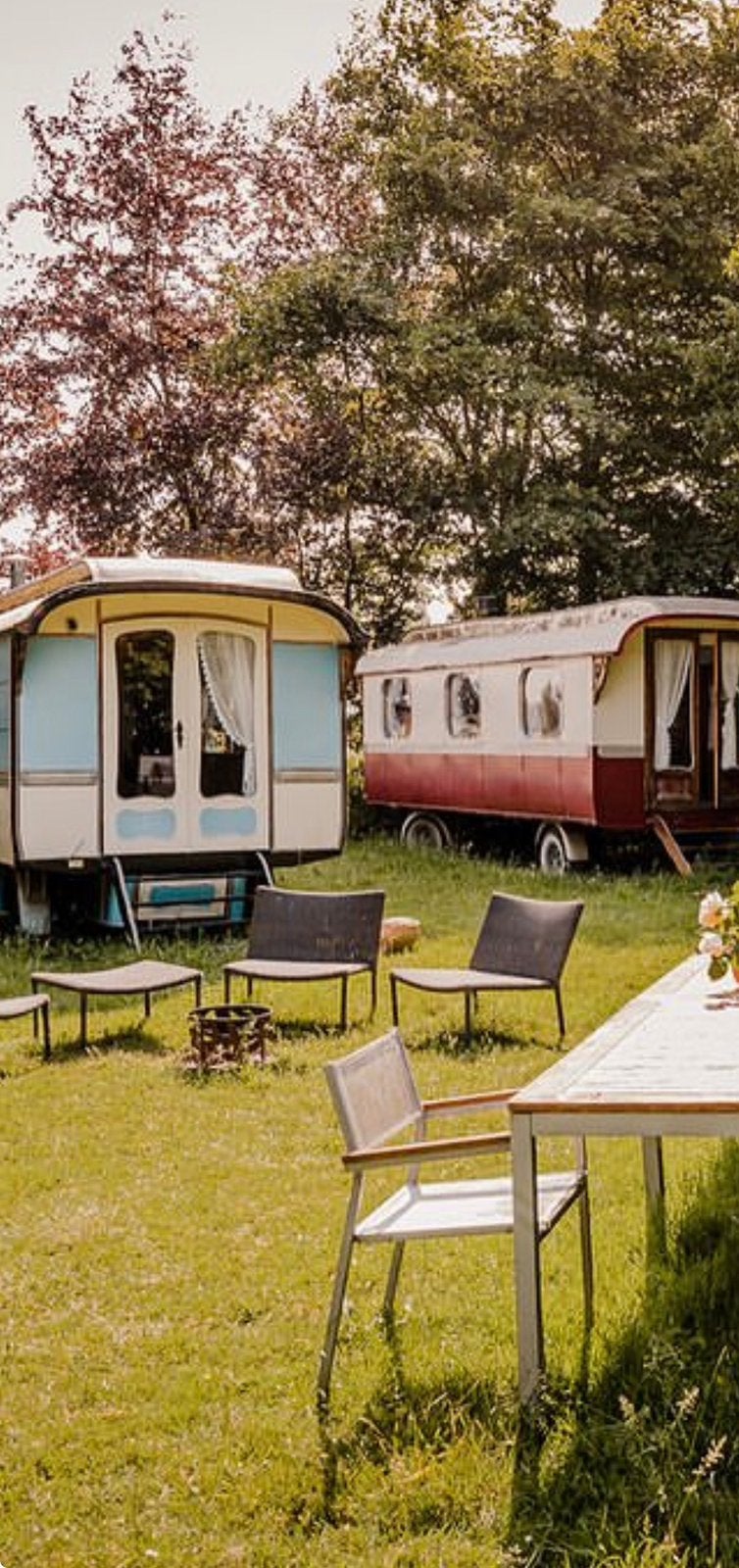 Piowagen Roulotte rood, Caravanes & Camping, Particulier