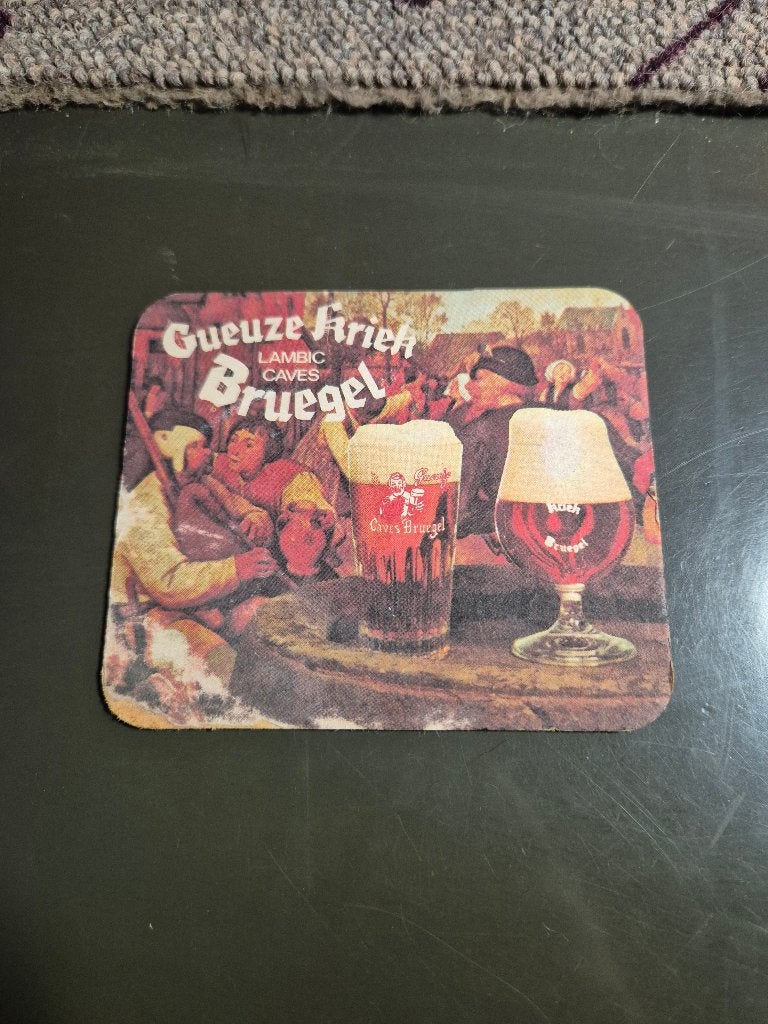 Sous bock Gueuze Kriek Bruegel, Ophalen of Verzenden, Gebruikt, Viltje(s), Overige merken