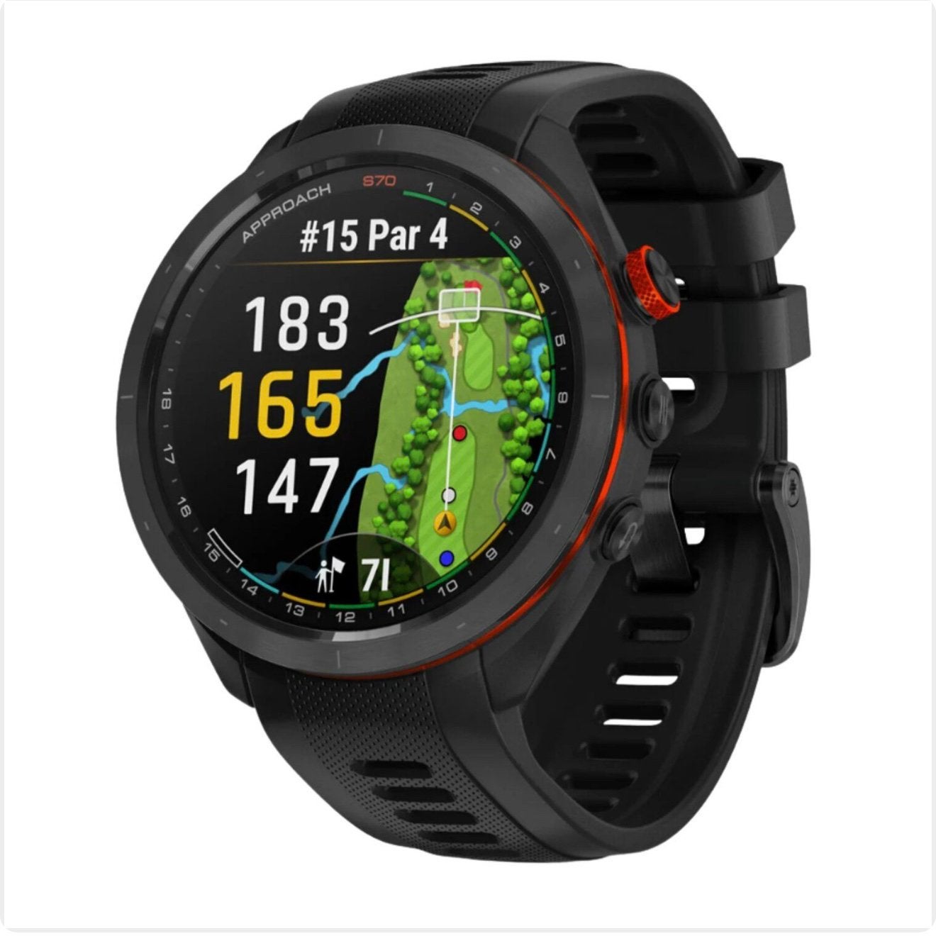 Garmin S70 golfhorloge - 47mm, Bijoux, Sacs & Beauté, Montres de sport, Neuf, Noir, Distance, Bandage calorique, État, GPS, Battement de coeur