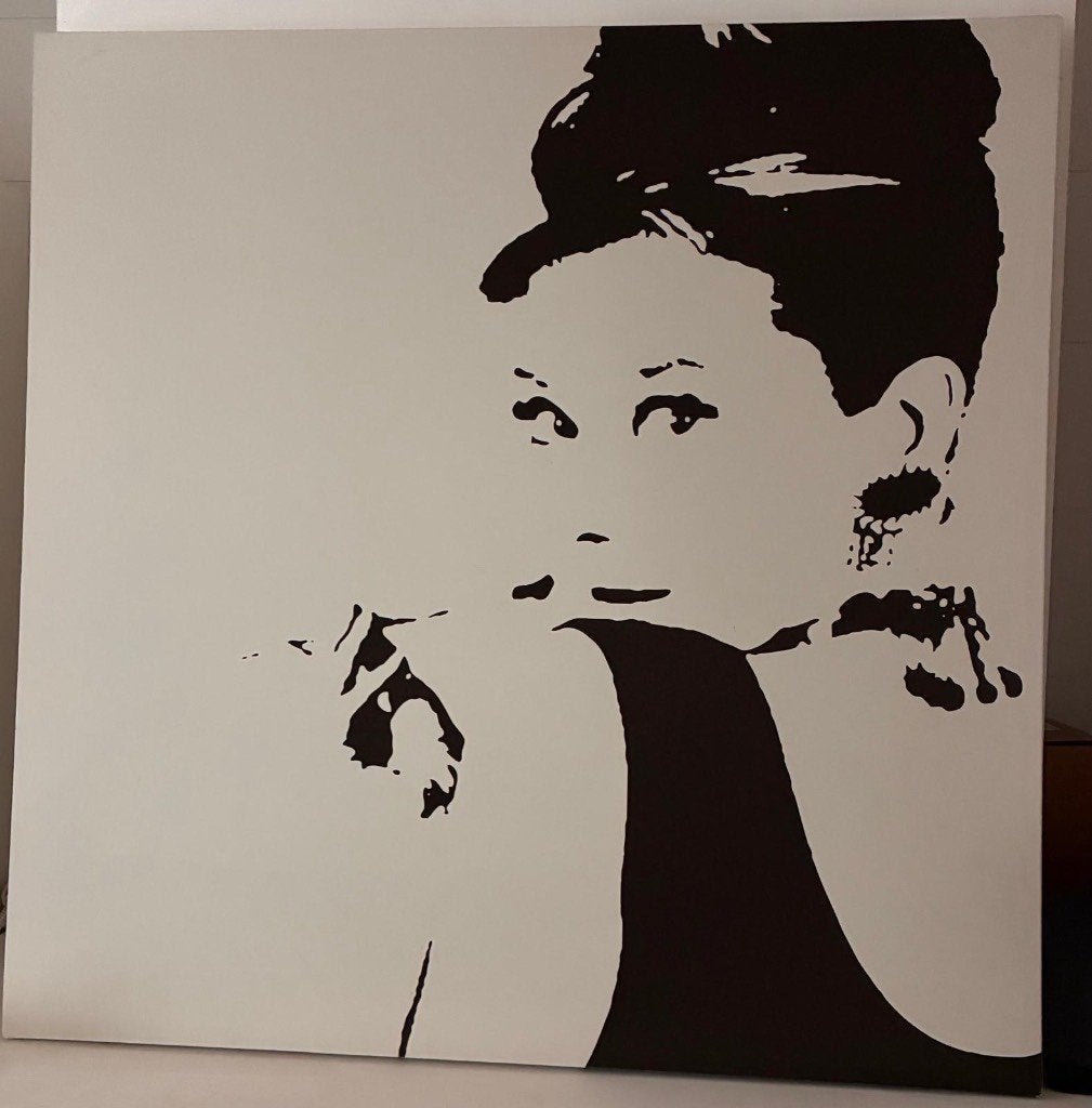 Tableau IKEA Audrey Hepburn 90x90cm, Maison & Meubles, Accessoires pour la Maison | Tableaux d'affichage, Enlèvement, Comme neuf