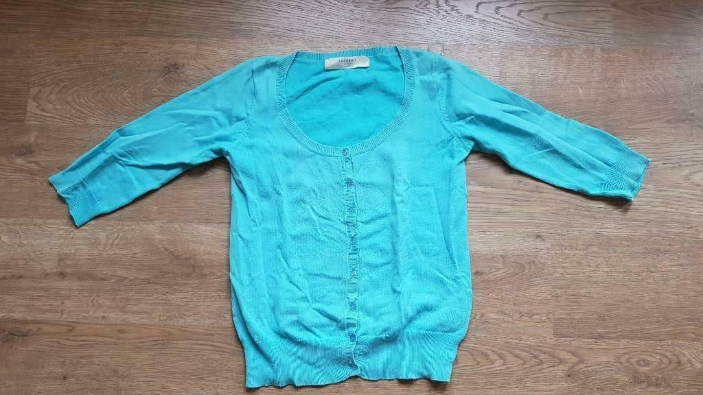 blauwe 3 kwart t-shirt van ZARA maat Smal, Manches courtes, Enlèvement ou Envoi, Taille 36 (S), Porté