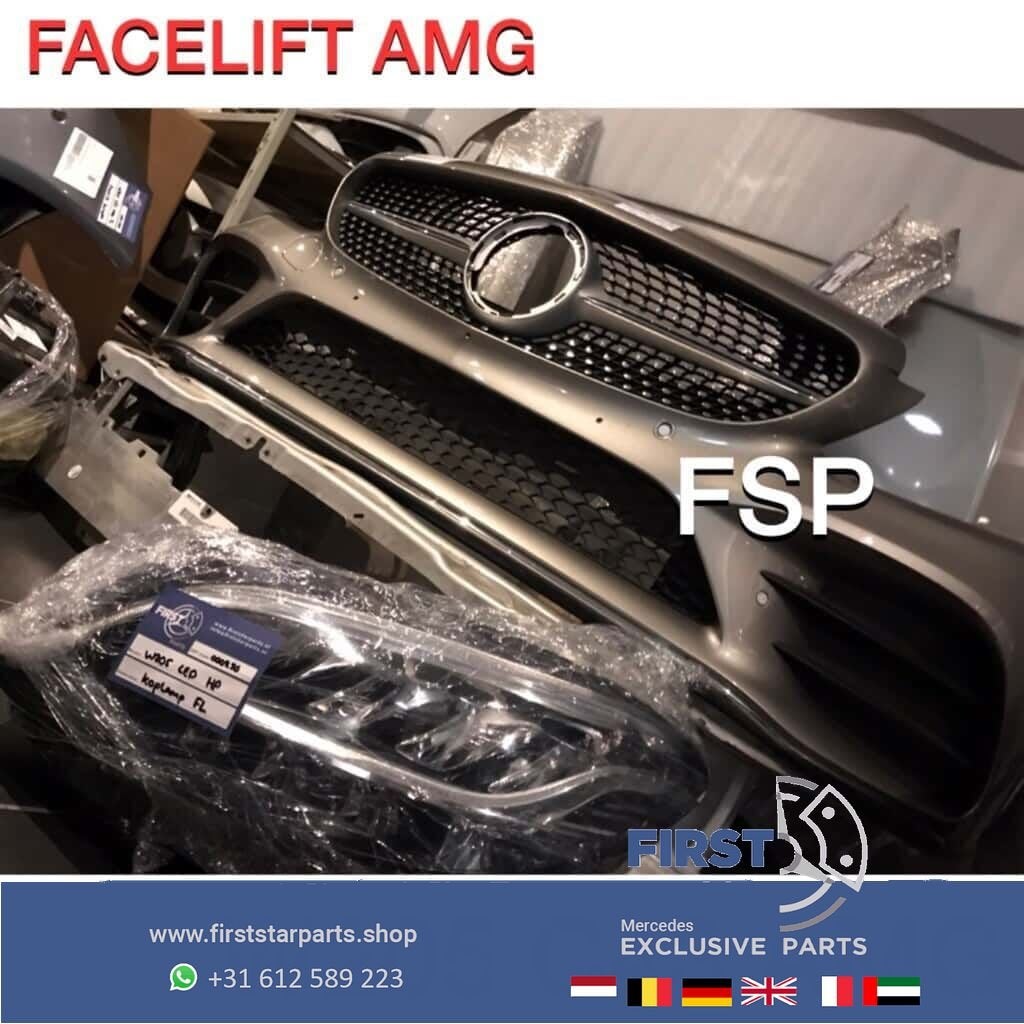 W205 C205 FACELIFT C43 AMG VOORKOP Mercedes C Klasse FRONT 2, Gebruikt, -, Voor, Ophalen of Verzenden