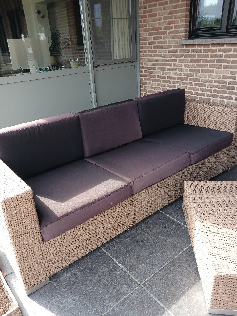 Zitbank set, Ophalen, 5 zitplaatsen, Rotan, Bank