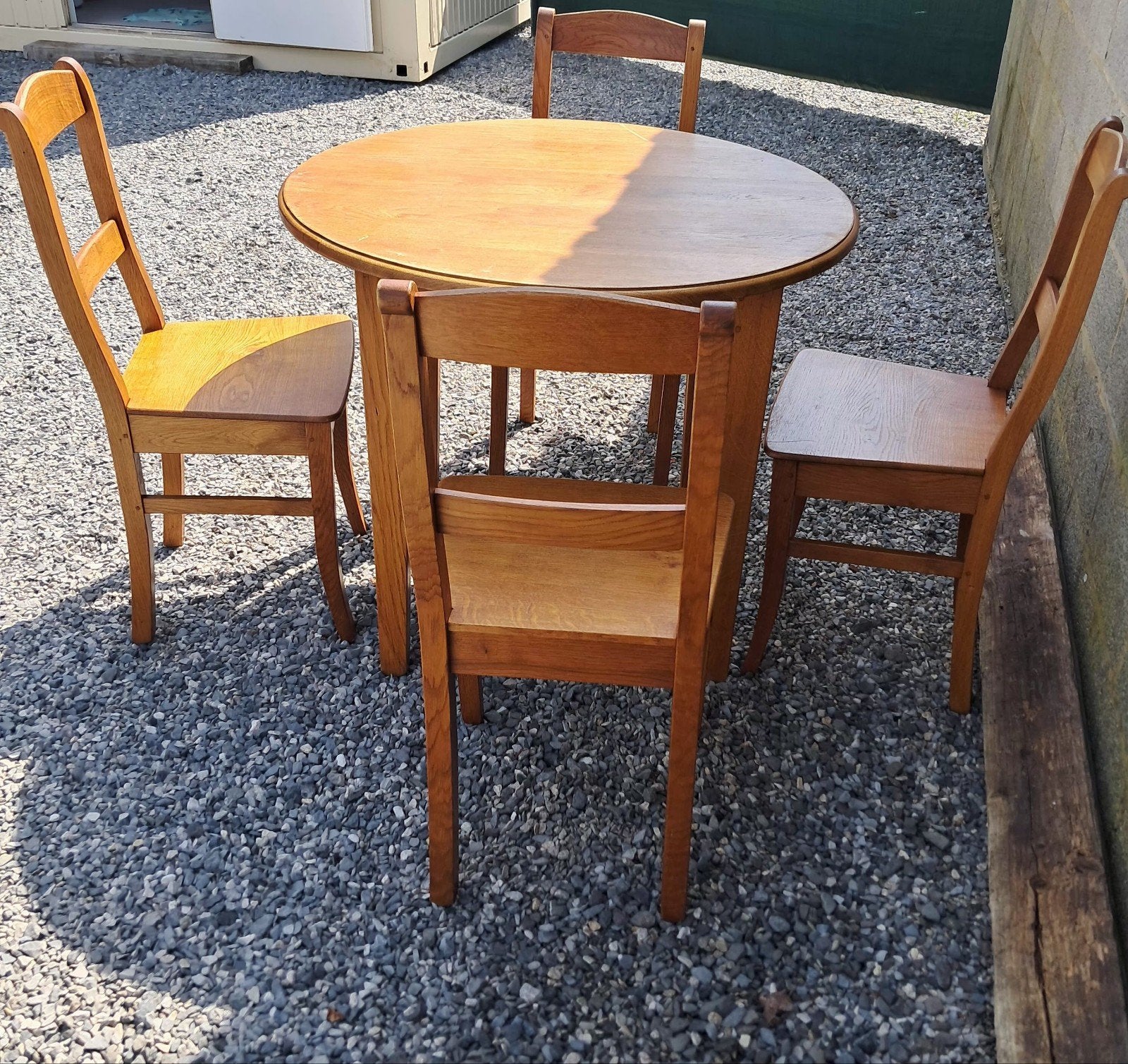 table  et chaises, Enlèvement, Comme neuf, Fermette  herve, 4 à 6 chaises
