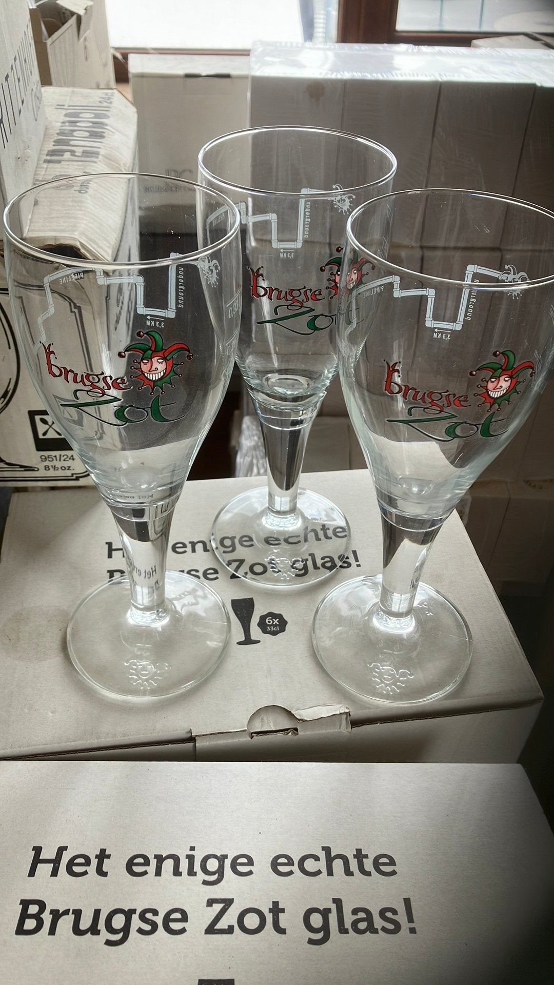 Nieuwe brugse zot glazen, Verzamelen, Ophalen, Zo goed als nieuw