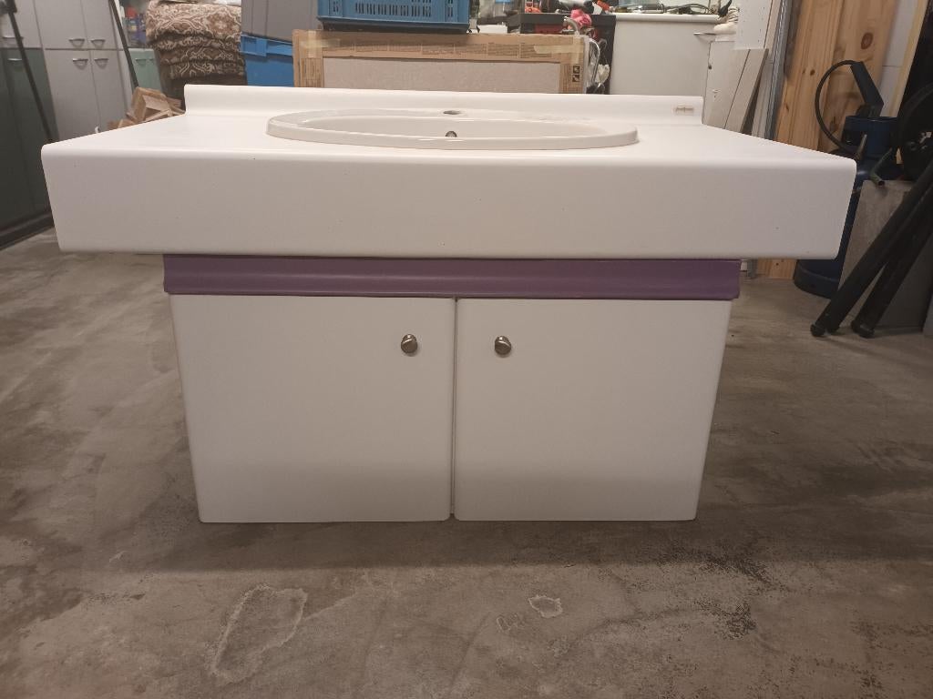 Meuble lavabo., Meuble lavabo, Comme neuf, 100 à 150 cm, Enlèvement