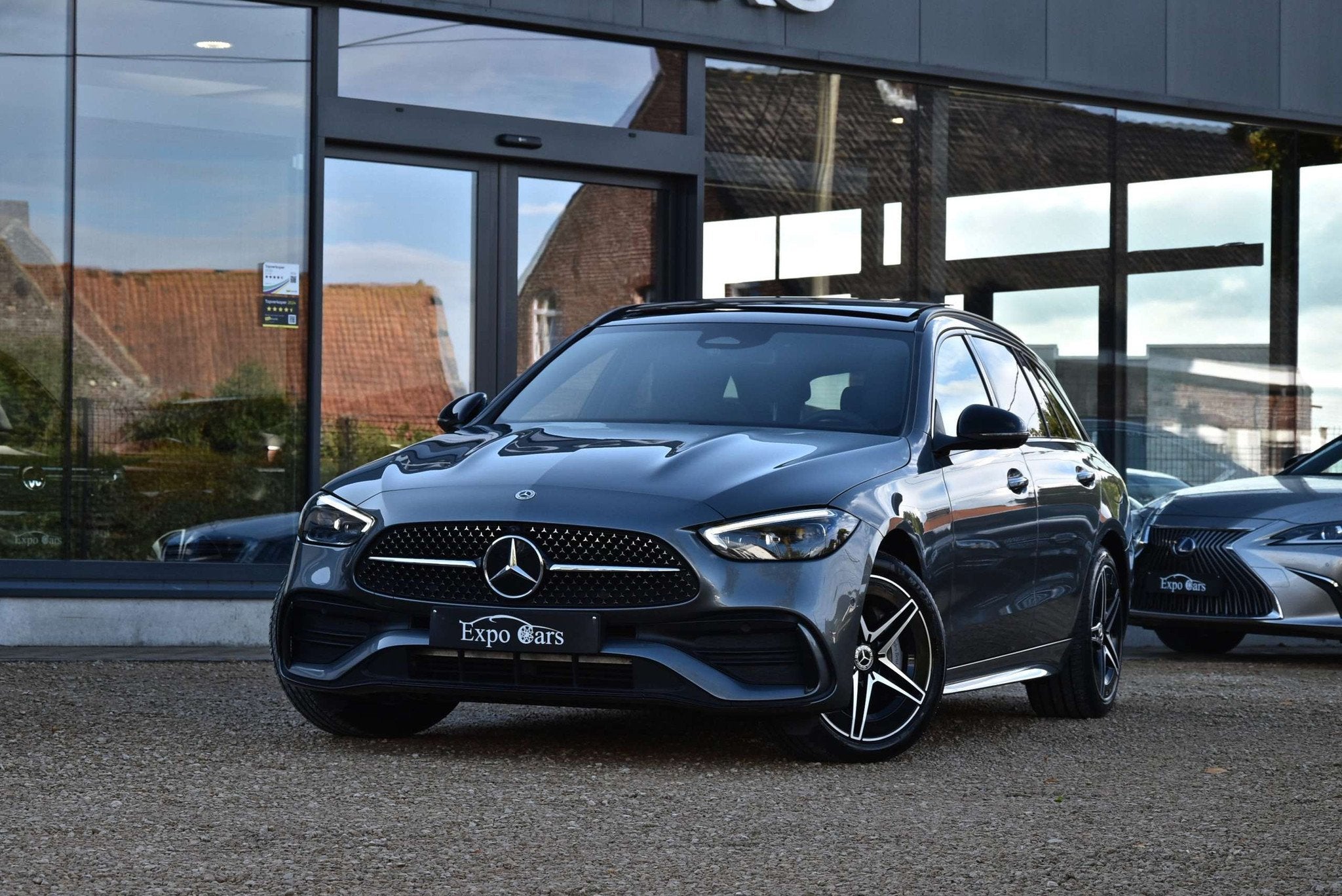 Mercedes-Benz C-Klasse 300 AMG Line C300 e T 9G-TRONIC*PANO, Autos, Cuir, Argent ou Gris, Achat, 15 g/km