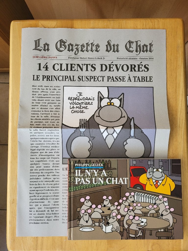 Mini-BD Le Chat + Journal, Ophalen, Philippe Geluck