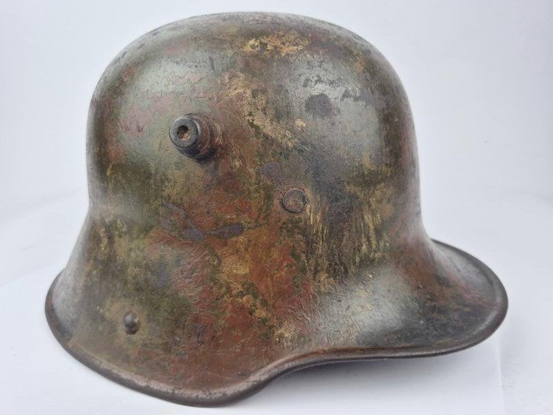 Duitse M16 “splotch” Camo helm, Siemens & Halske , WO1, WW1, Verzenden