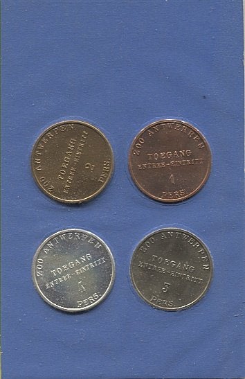 Te Koop:   Zoo Munten Antwerpen 1978 t/m1981, Ophalen, Overig, Setje