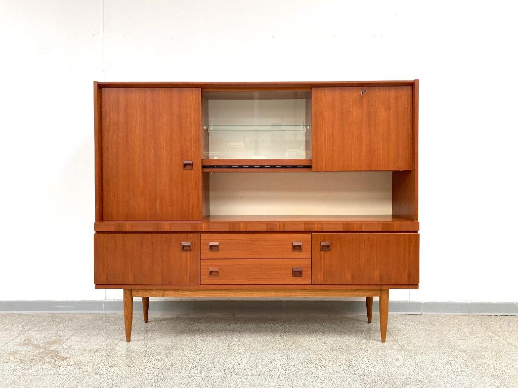 Mid-century vintage teak barkast/sideboard 1960's, Huis en Inrichting, Ophalen, Gebruikt