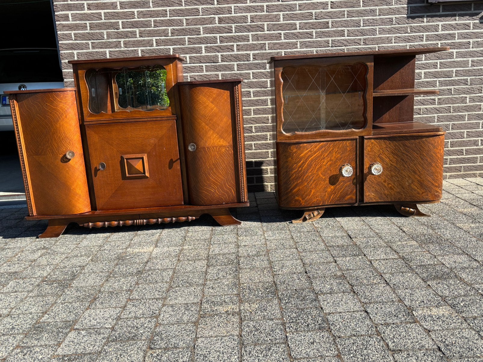 Oude (100 jaar) kastjes. Bovenkant beschadigd., Ophalen, Gebruikt, Overige houtsoorten, Met deur(en)