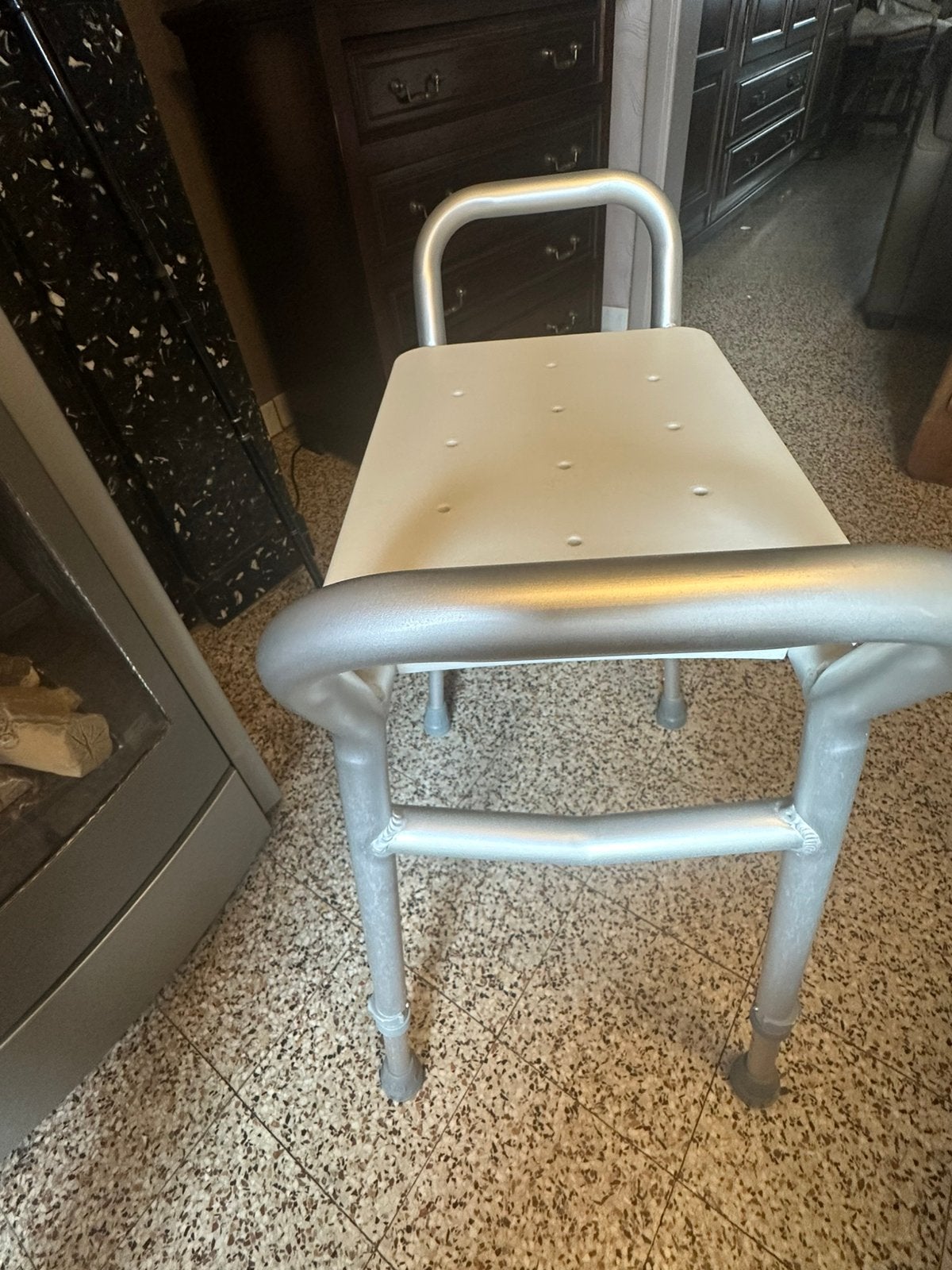 Douche kruk, stoeltje voor in de douche, Huis en Inrichting, Ophalen, In hoogte verstelbaar, Zo goed als nieuw, Overige materialen