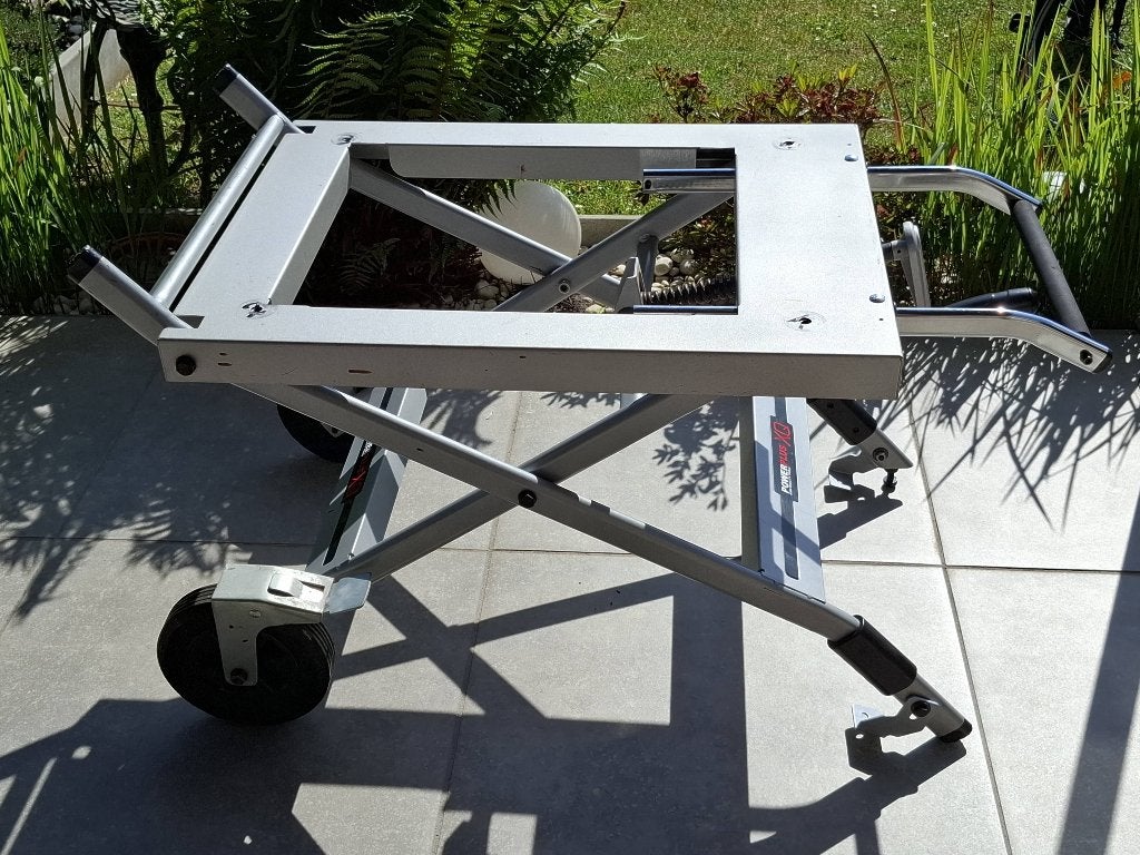 Banc de table Saw, Enlèvement, Comme neuf, 70 à 120 cm, Rabattable