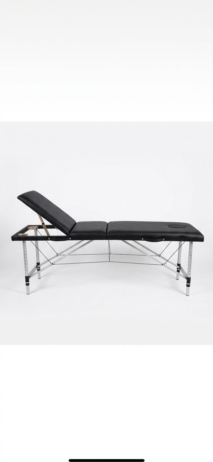 NIEUWE zwarte massagetafel + draagtas, Sports & Fitness, Enlèvement, Neuf, Table de massage