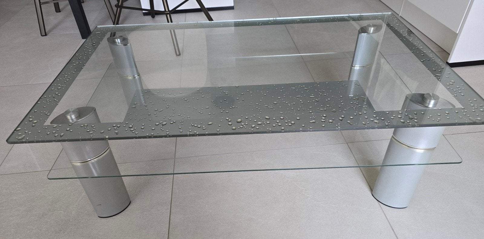 Table de salon en verre trempé, Huis en Inrichting, Tafels | Salontafels, Ophalen, 50 tot 100 cm, 50 tot 100 cm, Moderne