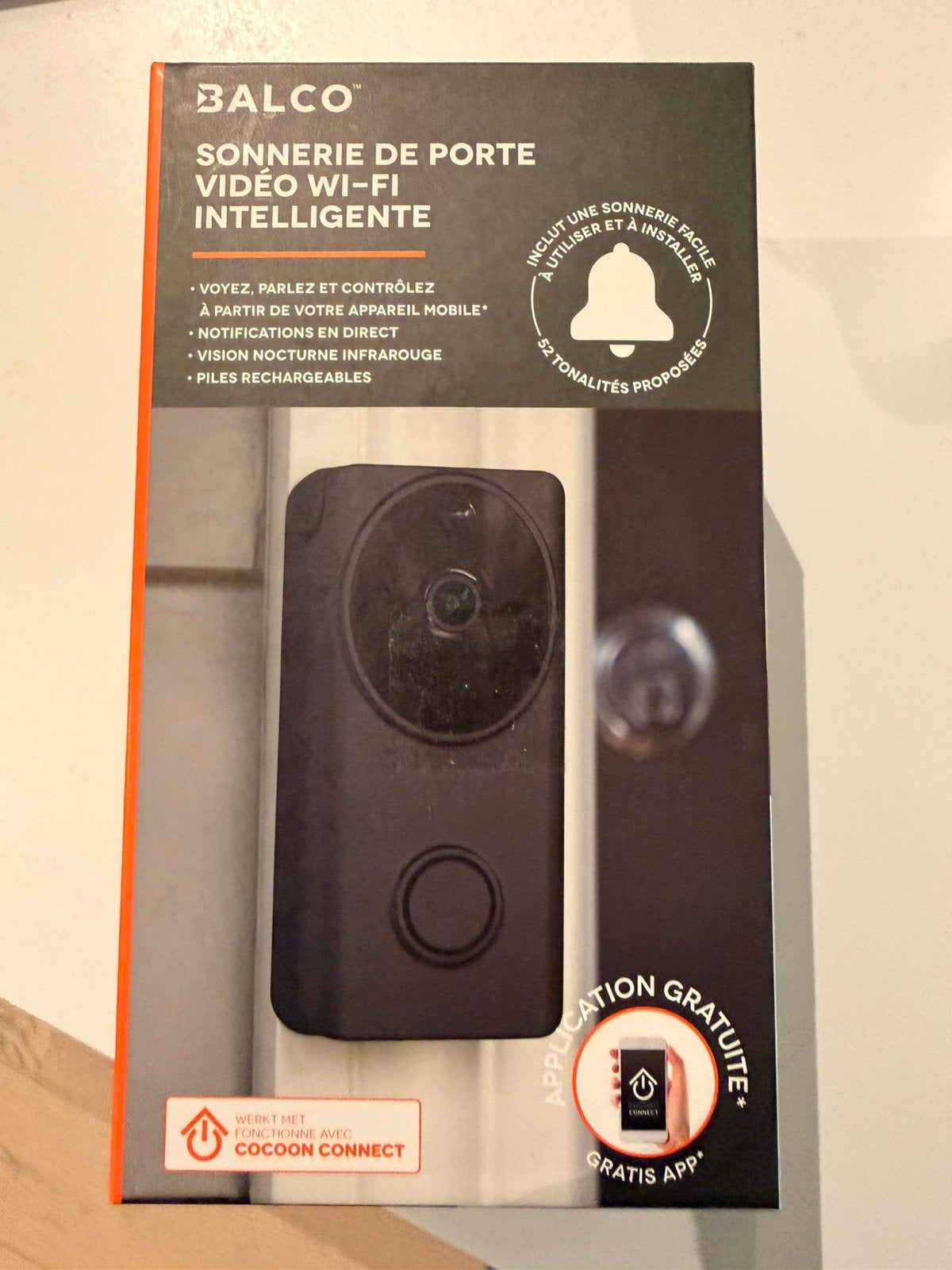 Sonnette avec camera - Balco, Maison & Meubles, Sonnettes, Enlèvement ou Envoi, Comme neuf