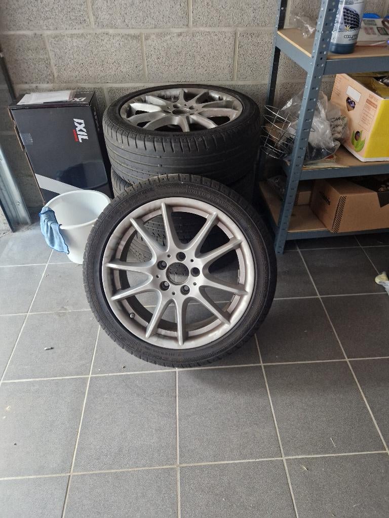 Mercedes velgen met continental banden, Auto-onderdelen, Banden en Velgen, Ophalen, Band(en), Personenwagen, Zomerbanden