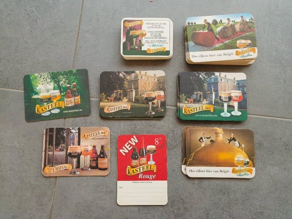 Bierkaartjes Kasteelbier, Verzamelen, Ophalen, Zo goed als nieuw, Viltje(s), Overige merken