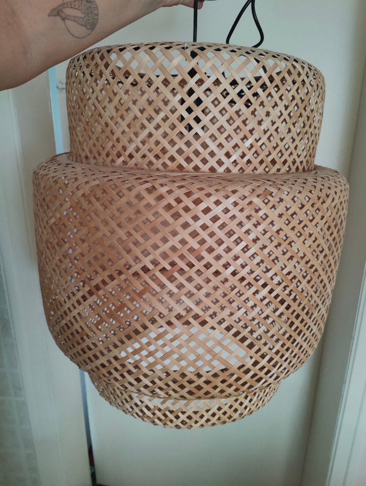 ikea sinnerlig hanglamp bamboe, Huis en Inrichting, Ophalen, Hanglamp