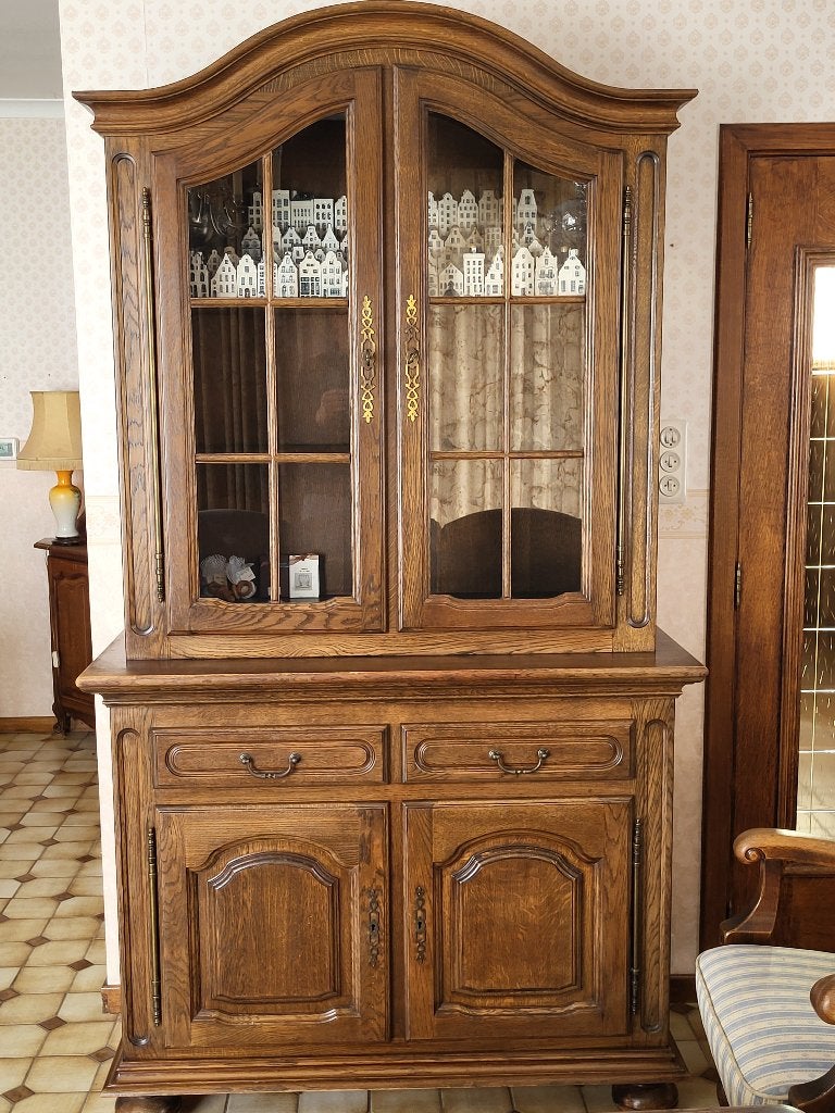 Buffet/vitrine en chêne classique, Enlèvement, Utilisé