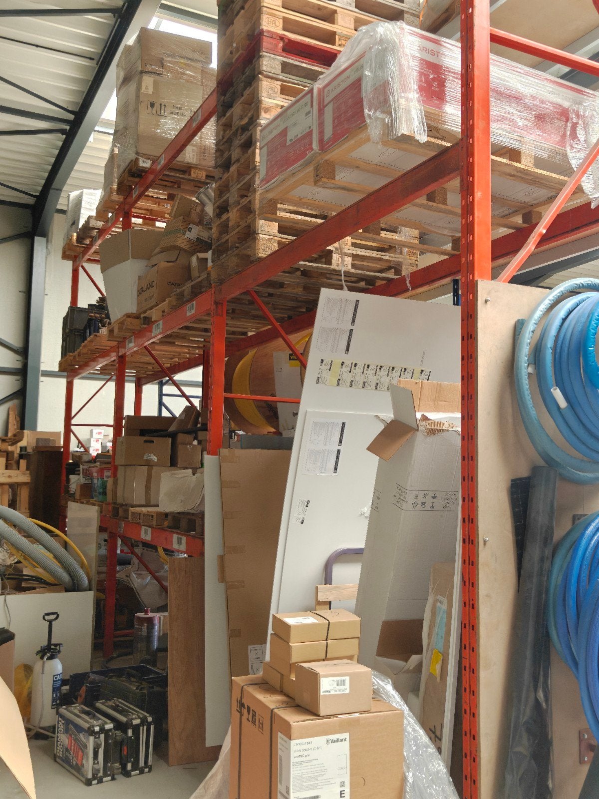 Palletrekken 5,5m hoog 0,9 diep, Ophalen