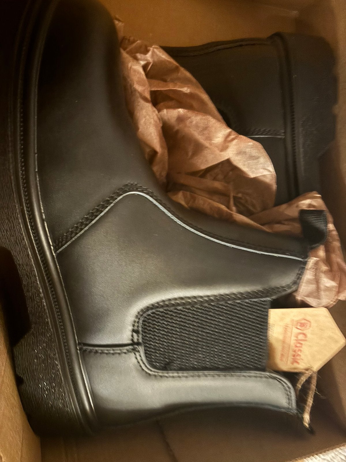 stijlvolle veiligheids- (werk) laarzen, Ophalen, Zwart, Nieuw, Werkschoenen