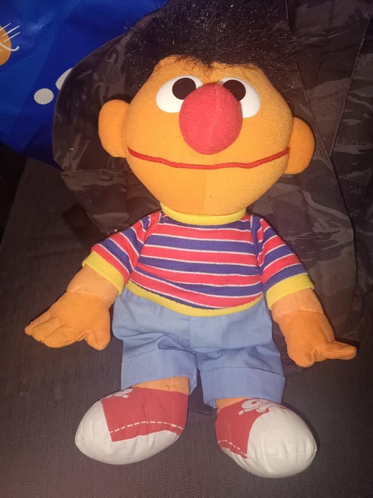 Ernie Sesam straat pluche beertje (groot model) 1995 Tyco, Kinderen en Baby's, Speelgoed | Knuffels en Pluche, Overige merken