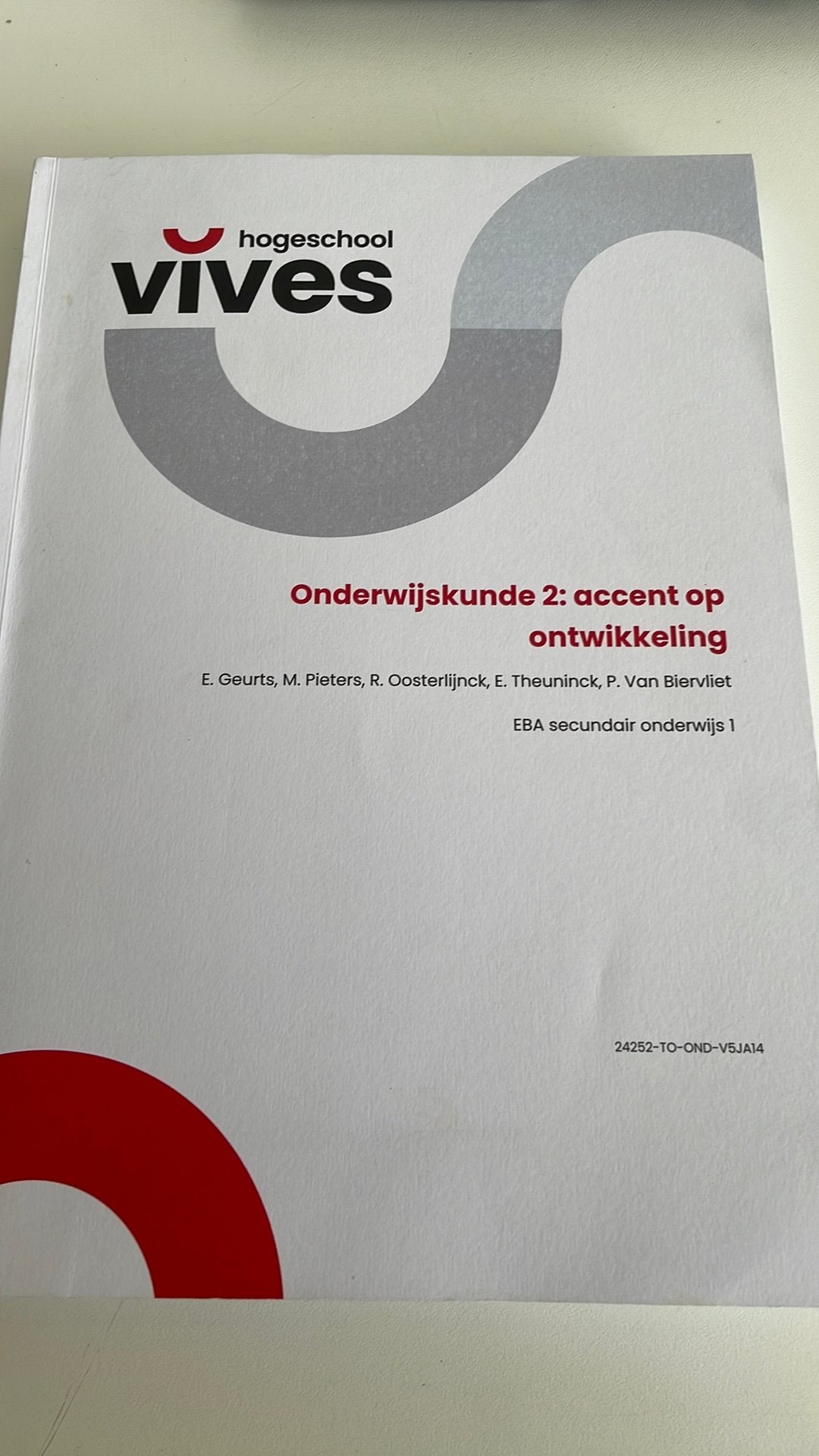 Onderwijskunde 2: accent op ontwikkeling VIVES hogeschool, Boeken, Ophalen of Verzenden, Zo goed als nieuw, Hoger Onderwijs