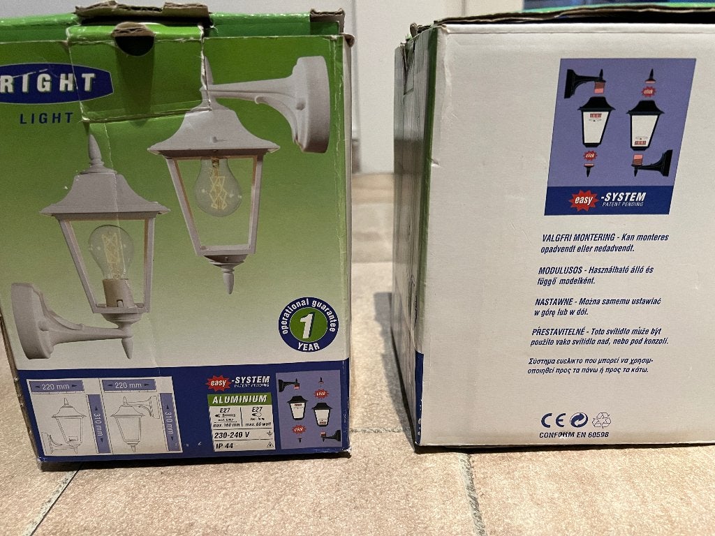 Buiten lamp, Ophalen, Nieuw
