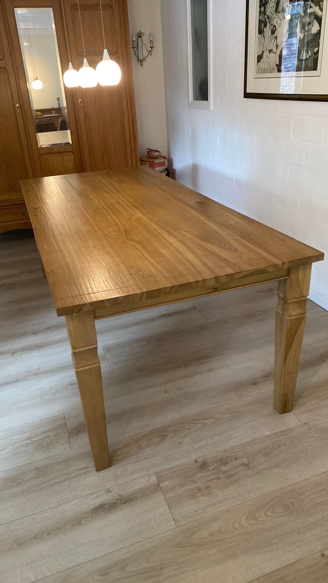 Mooie eiken tafel, Ophalen, Zo goed als nieuw, Eerder klassiek, 6 tot 8 stoelen