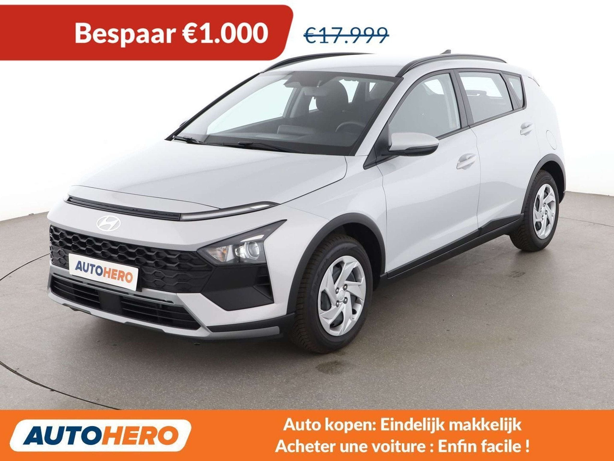 Hyundai Bayon 1.0 T-GDI GO!+ (bj 2024, automaat), Auto's, Hyundai, Stof, Gebruikt, Zwart, 5 zetels